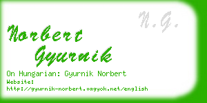 norbert gyurnik business card